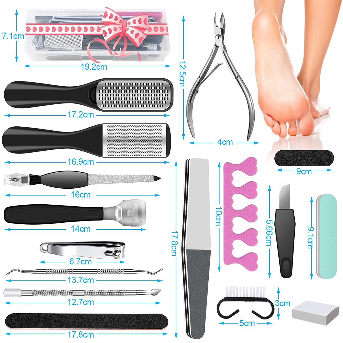 23 in 1 Professional Pedicure Tools Set Foot Care
