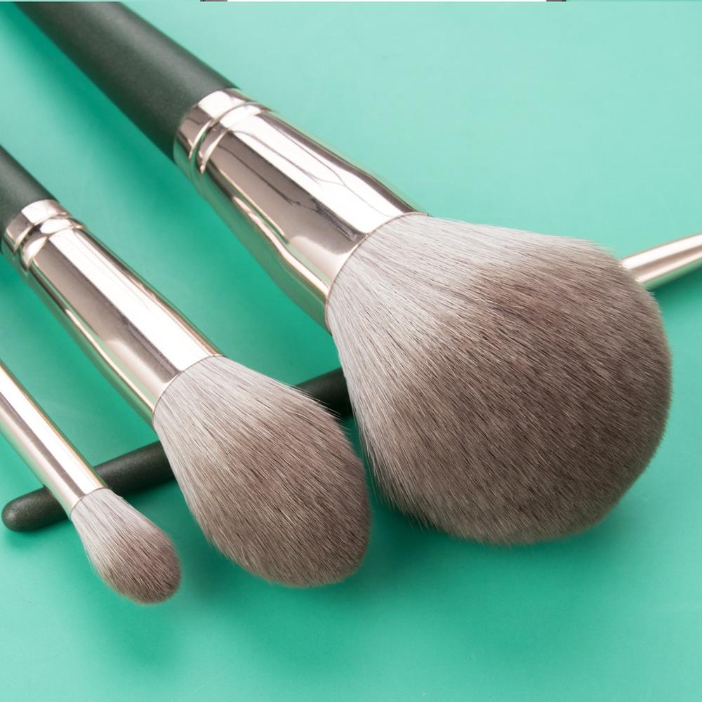 14pcs Green Makeup Brushes Set Beauty Foundation Powder Blush