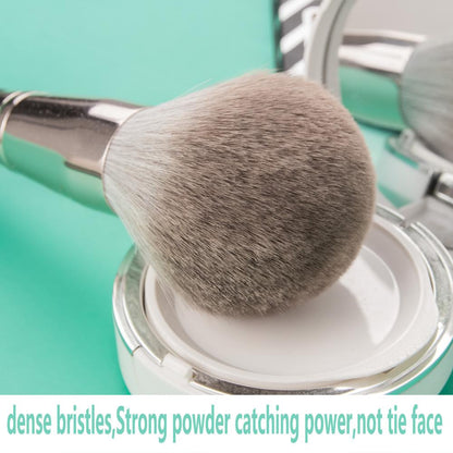 14pcs Green Makeup Brushes Set Beauty Foundation Powder Blush