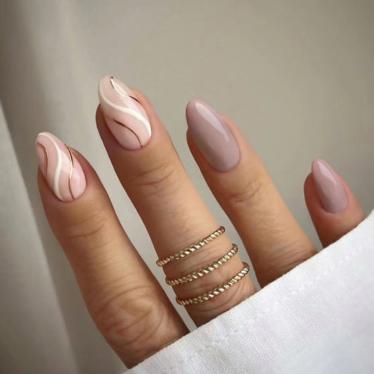 Press On Nails Kit with Glue and gel stickers Reusable Tips