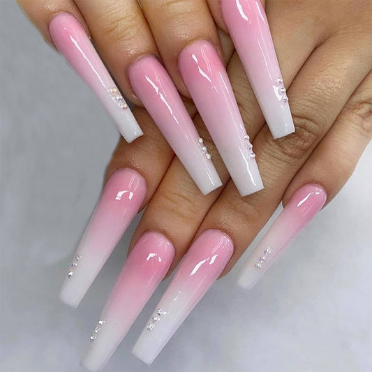 Press On Nails Kit with Glue and gel stickers Reusable Tips