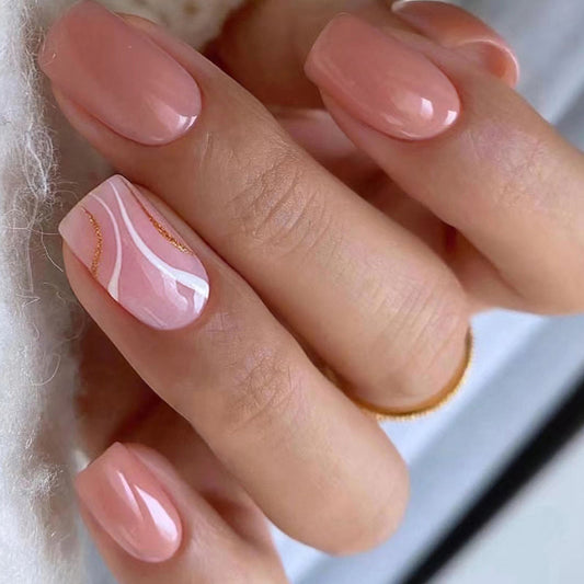 Press On Nails Kit with Glue and gel stickers Reusable Tips