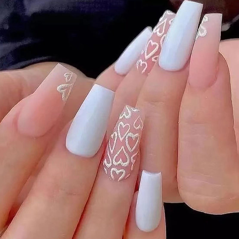 Press On Nails Kit with Glue and gel stickers Reusable Tips