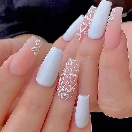 Press On Nails Kit with Glue and gel stickers Reusable Tips