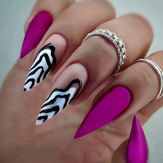 Press On Nails Kit with Glue and gel stickers Reusable Tips