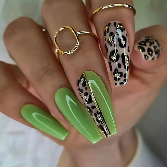 Press On Nails Kit with Glue and gel stickers Reusable Tips
