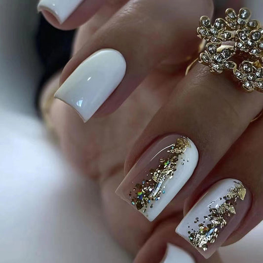 Press On Nails Kit with Glue and gel stickers Reusable Tips